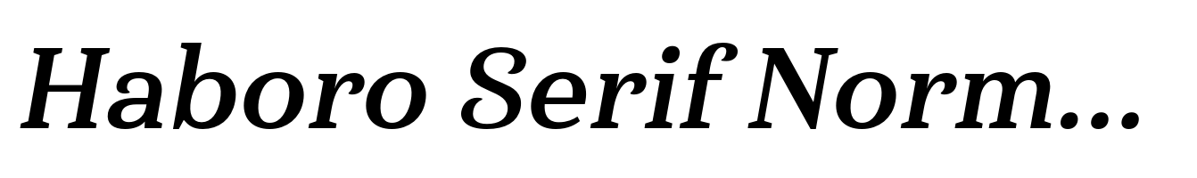 Haboro Serif Normal Bold Italic